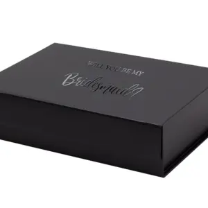 A6 Cube Black Magnetic Gift Box